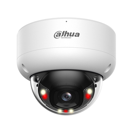 DAHUA-5560|Domo IP Dahua WizSense 3 de 4MP con Smart Dual Light y óptica fija de 2,8 mm para exterior