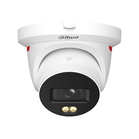 DAHUA-5572|Minidome IP Dahua WizSense 2 de 4MP com WizColor X, AI-ISP 2.0 e visão noturna a cores para exterior