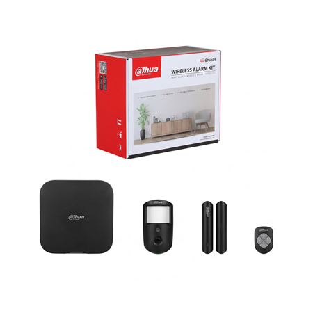 DAHUA-5581|Kit d'alarme radio Dahua 868 MHz Grade 2 avec détecteur PIR avec caméra et 4G