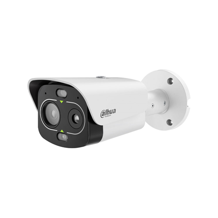 DAHUA-5618|Câmara IP térmica híbrida Dahua Eureka Series com canal térmico 256×192, visível 4MP e deteção de fogo para exterior