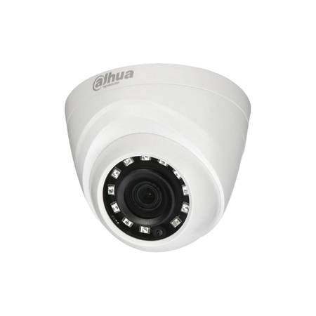DAHUA-697 | Dome fissa 4 in 1 Dahua con Smart IR da 20 m per interni. CMOS da 1 MP 1/4". Uscita 4 in 1 (HDCVI / HDTVI / AHD / 960H) commutabile tramite comando OSD o UTC DAHUA-498. Obiettivo fisso da 2,8 mm (83,4°). 0,05 lux. filtro ICR. OSD, AWB, AGC, BLC, HLC, WDR digitale, 2D-NR. 3ASSI. 12V CC