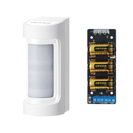 DAHUA-VXS-RAM-W|Detector de doble PIR Optex para exterior con expansor de entrada vía radio Dahua