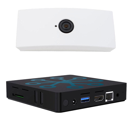 DATA-AKRIBOS | Kit Conteo Datacenter compuesto por: 1x equipo compacto para visualización de estadísticas SAM-4466 (DCNTR-MIN), 1x sensor de conteo de personas OPTEX-152 (VC-1020E).