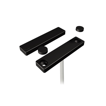 DEM-1330 | Contacto magnético de superficie. Diseño fino. GAP de 37 mm. No se recomienda su uso con materiales magnéticos. Función NC. 2 metros de cable. Color negro. EN50131-2-6 de Grado 2.