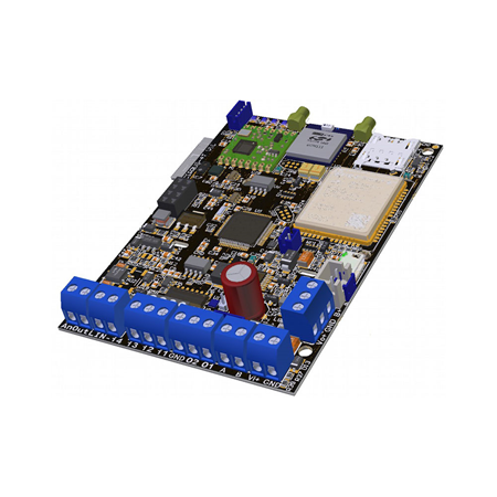 DEM-1331 | Dual alarm transmitter via GPRS + LORA. Double way of communication. Free LORA communication. Narrow Band coverage in extreme situations (garages, parking lots, rural areas, mountains). Anti-inhibition thanks to the narrow band. PARADOX and HONEYWELL bus integration. LORA coverage simulation through Cloud. Alarm transmitter certified Grade 4. DP4 according to EN50136-2. Type Y transmitter according to EN50131-10. Connection with alarm panel via RTC. Bidirectional with the panel by simulation of Modem or Serial Channel through cloud. Complete management, configuration and monitoring cloud. VPN SIM card included. Extended IOT measurement / control functions.