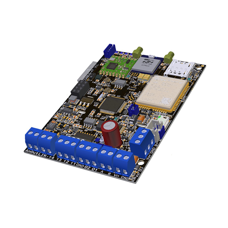 DEM-1340 | Transmisor de alarma Nuvasafe. 4 vías: Ethernet + GPRS/NB-IOT/LTE-CAT-M1 + LORA. Antenas internas con GPS, RS485, Tamper antisabotaje