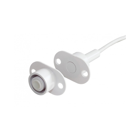 DEM-1582 | Contacto magnético de empotrar ALARMTECH con 2 metros de cable blanco de 4 hilos. Plástico. IP67. EN-50131-2-6 Grado 3.