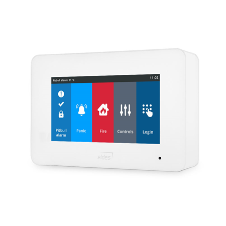 ELDES-010 | Teclado táctil vía radio ELDES. Diseño moderno con interfaz amigable. Instalación Simple y Flexible. Fácil gestión del Sistema de Seguridad