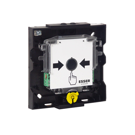 ESSER-37 | Electrónica pulsador analógico modular con relé ESSER By HONEYWELL. Módulo electrónico de pulsador de alarma de incendios analógico IQ8. Diseño modular con salida de relé configurable. Dispone de botón de accionamiento, led verde de funcionamiento y led rojo de indicación de alarma. Indicación de operación en caso de alarma. No incluye carcasa frontal embellecedora e identificativa del tipo de señal. Compatible con carcasa ESSER-38 (704900)
