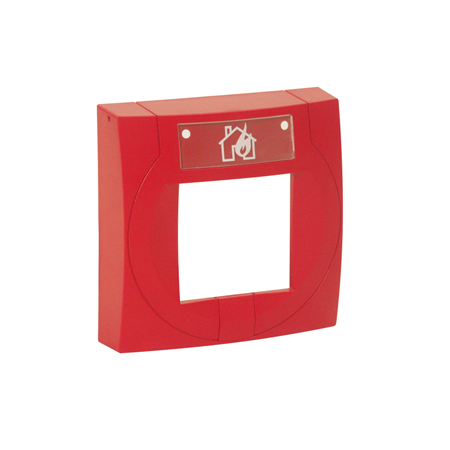 ESSER-38 | Carcasa para pulsador modular de montaje superficie ESSER By HONEYWELL. Carcasa frontal embellecedora de color rojo, similar a RAL3020, con pictograma según EN54-11 para pulsadores modulares 80490x.