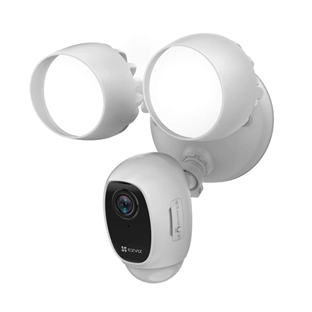 EZVIZ-11 | Cámara compacta IP WiFi Ezviz de HIKVISION para exterior. CMOS de 2MP. Formato Smart H.264 y H.265. Resolución de hasta 1080P a 25ips. Visión nocturna de hasta 25 metros con 2 lámparas SMD LED. Óptica fija de 2,8 mm (103°). BLC, WDR digital, 3D-DNR. Incropora micrófono y altavoz. Incorpora sensor PIR de 10 metros, 270°. Ranura MicroSD. Antena WiFi dual. Protocolo EZVIZ basado en la nube. IP65. 220V CA