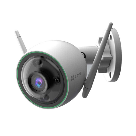 EZVIZ-24 | EZVIZ 2MP outdoor WiFi IP camera. 30 meter infrared illumination. H.264, H.265 format. 2MP 1 / 2.7 "CMOS. 1080P @ 30IPS digital resolution. 2.8mm (104 °) fixed optics. BLC, digital WDR, 3D-DNR, People detection. Audio reception up to 5 meters. MicroSD slot. RJ45 network port. IP67 protection. 12V DC power supply