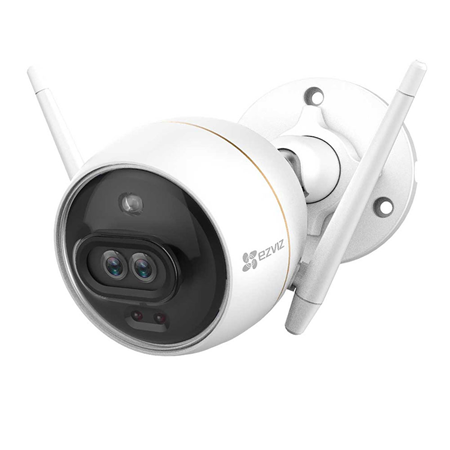 EZVIZ-26 | EZVIZ 2MP outdoor WiFi IP camera. Color night vision. H.264, H.265 format. 2MP 1 / 2.7 "CMOS. 1080P @ 25IPS digital resolution. 4mm (89 °) dual lens. BLC, digital WDR, 3D-DNR. Configurable area motion detection. People and silhouette detection MicroSD slot. RJ45 network port. IP67 protection. 12V DC power supply