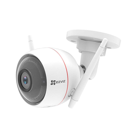 EZVIZ-5 | Compact WiFi IP camera Ezviz from HIKVISION with IR lighting 30m for outdoors. 1 / 2.9 ”CMOS of 2MP. H.264 format. Resolution up to 1080P at 30ips. ICR filter. 2.8 mm (95 °) fixed lens. Digital WDR, 3D-DNR. Incorporates microphone. MicroSD slot. RJ45 network port. Cloud-based EZVIZ protocol. IP66. 12V DC