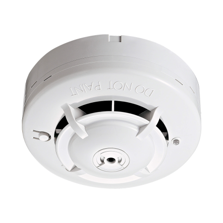 FOC-718 | Auto supplied smoke detector single station with included base. Area 75 m² ~ 150 m². Fire-proof plastic. EN-14604 certified