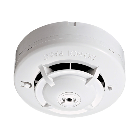 FOC-718 | Rilevatore di fumo autoalimentato di stazione unica con base inclusa. Copertura di 75 m² ~ 150 m². Materiale plastico resistente al fuoco. Certificato EN-14604.