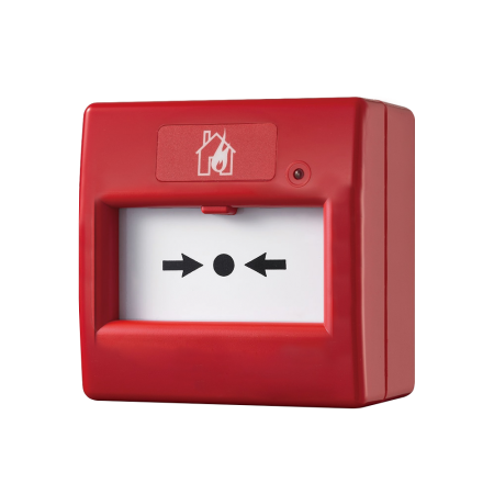 FOC-721 | Resettable Manual Call Point (red color). Red LED with limited current resistance. Protective cover is note included. EN54 certified. 