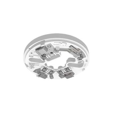 FOC-843 | Base de montaje para detectores Hochiki SCI. Libre de electrónica. Contactos de acero inoxidable. Toma cables de 2,5 mm2. Perfil delgado: solo 8 mm. Facilidad para indicador remoto. Conexión rápida mediante abrazaderas de cable cuadradas. Color blanco