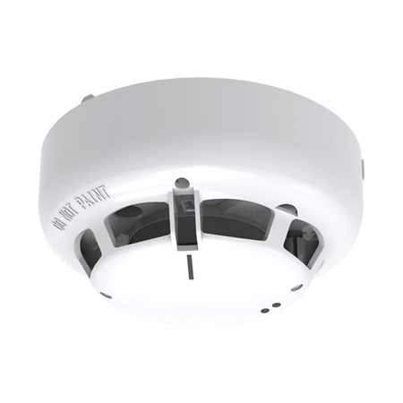 FOC-845 | Hochiki multi-sensor detector. Optical-thermal detector. Removable camera. Pulsating/non-pulsing controlled from the panel. Twin 360° viewing LEDs. Variable sensitivity. Electronically addressed.