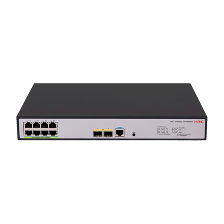 H3C-36|Switch PoE L2 de 8 puertos Gigabit y 2 ranuras SFP Gigabit