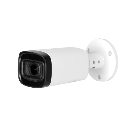 HDC-1B5M-MOTOZ-S2 | Cámara bullet 4 en 1 serie PRO con Smart IR de 60 m para exterior. CMOS 1/2,7” de 5MP. Salida 4 en 1 (HDCVI / HDTVI / AHD / 960H) conmutable por OSD. Óptica motorizada de 2,7~12 mm (34°~107°). 0,005 lux. Filtro ICR. OSD, AWB, AGC, BLC, HLC, WDR digital, 2D-NR, máscaras de privacidad. Incorpora micrófono. IP67. 3AXIS. 12V CC