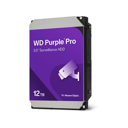 HDD-12TB-PRO|Disco duro WD Purple Pro de 12 TB para videovigilancia con AllFrame AI