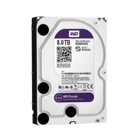 HDD-8TB | Western Digital® Purple hard drive. 8 TB 6GB / s 128MB cache Up to 64 cameras