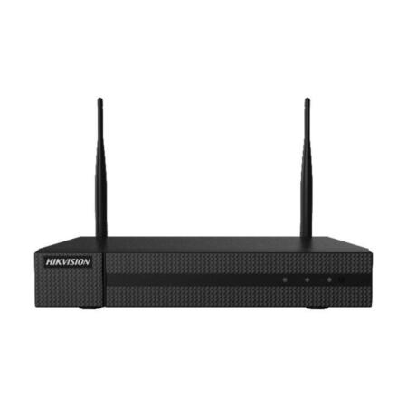 HIK-125 | 4 channel WiFi IP NVR HIKVISION® HiWatch™ series. H.265+/H.265/H.264+/H.264. 4MP display. Recording: 4MP, 3MP, 1080P, UXGA, 720P. Up to 50 Mbps recording. VGA at 1080P and HDMI at 1080P. 1 HDD SATA supported. WiFi 2x2 MIMO antenna. RJ45 Fast Ethernet. Compatible iVMS-4200, Hik-Connect, iVMS-5200. 12V DC. 1U.