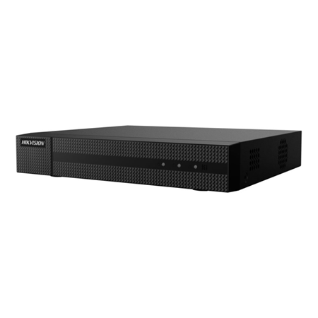 HIK-130 | DVR 5 en 1 Serie HiWatch™ de HIKVISION® de 4 canales. Formatos H.265+/H.265. 4 canales BNC 4MP + 2 canales IP 6MP. Grabación 4MP@8ips. Salidas HDMI y VGA 1080P. Audio bidireccional y audio por coaxial. Admite 1 HDD 10TB, 1 RJ45, 2 USB.