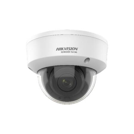 HIK-147 | Domo fijo 4 en 1 Serie HiWatch™ de HIKVISION® con iluminación Smart IR de 60 m, antivandálico para exterior. CMOS de 8MP. Salida 4 en 1 (HDCVI/HDTVI/AHD/960H). Óptica motorizada de 2,7 ~ 13,5 mm (108,1°~45,6°) con autofocus. Filtro ICR. 0,01 lux. OSD, AWB, AGC, BLC, WDR 120dB, 3D-DNR, brillo, nitidez, espejo. IP66, IK10. 3AXIS. 12V CC / 24V CA.