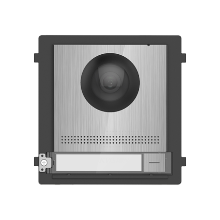 HIK-309 | Estación de videoportero IP HIKVISION con cámara fisheye de 2MP. Botones físicos. Función de control de accesos. Incorpora micrófono y altavoz. Fast Ethernet. 4 entradas / salidas. 12V CC. PoE.