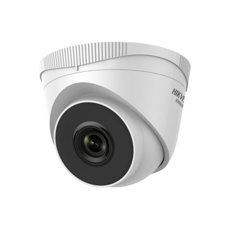 HIK-312 | Domo fijo IP Serie HiWatch™ de HIKVISION® de 4MP con iluminación infrarroja 30m, apto para exterior. Formato H.265+/H.265/H.264/H.264+. CMOS 1/3" de 4MP. Resolución digital de 4MP@20IPS. Filtro mecánico. 0,028 lux. Óptica fija de 2,8 mm (100°). OSD, AGC, BLC, WDR digital, 3D-DNR, videosensor, máscaras de privacidad, zona ROI fija. IP67. 3AXIS. 12V CC. PoE.