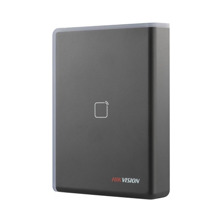 HIK-335 | Lecteur de carte extérieur HIKVISION. Lecteur de carte Mifare ISO 14443-A. Buzzer sonore intégré. Interface RS485 et Wiegand 26/34. Prend en charge le protocole OSDP. Alarme de sabotage. Degré de protection IP65