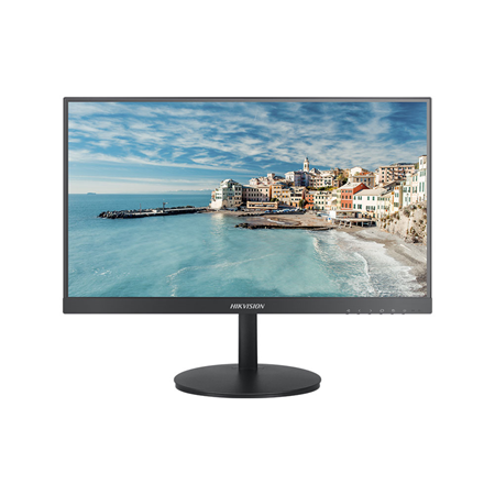 HIK-420 | Monitor LED Hikvision HiWatch de 24”. Tecnología de retroiluminación LED con Full HD 1920x1080. Entradas: 1 HDMI, 1 VGA. VESA 100. Incluye peana, cable HDMI y cable de alimentación.