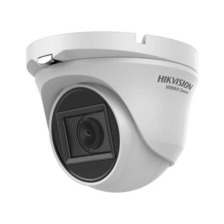 HIK-85 | Domo fijo 4 en 1 Serie HiWatch™ de HIKVISION® con iluminación Smart IR de 70 m para exterior. CMOS de 2MP. Salida 4 en 1 (HDCVI/HDTVI/AHD/960H). Óptica motorizada de 2,7~13,5 mm (102,4°~31°). Filtro ICR. OSD, AGC, BLC, WDR real 120dB, 3D-DNR, brillo, nitidez, espejo. IP66. Soporte 3AXIS. 12V CC.