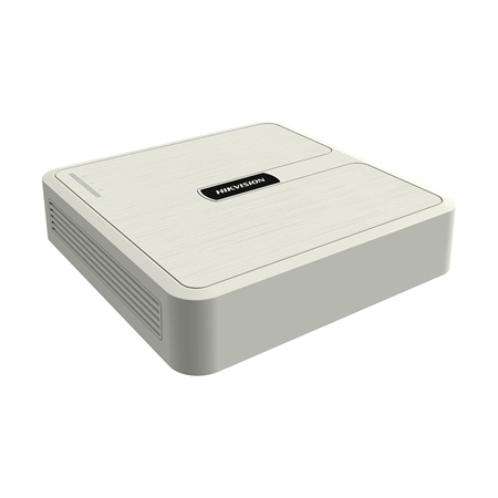 HIK-95N | NVR IP de 4 canales Serie HiWatch™ de HIKVISION®. Codificación H.265+/H.265/H.264+/H.264. Visualización de hasta 6MP. Grabación 6MP, 4MP, 3MP, 1080P, UXGA, 720P, VGA, 4CIF, DCIF, 2CIF, CIF, QCIF. Grabación de hasta 40 Mbps. Salidas VGA a 1080P y HDMI a 1080P. Admite 1 HDD SATA. 48V CC. Sobremesa. 4 puertos PoE+.