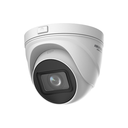 HIK-9N | Domo fijo IP Serie HiWatch™ de HIKVISION® con Smart IR de 30m para exterior. CMOS 1/3” de 4MP. Stream dual. Formato H.265, H.264 y MJPEG. Resolución de hasta 4MP a 20ips. Filtro ICR. 0,02 lux F1.6. Óptica varifocal de 2,8 ~12 mm (92,8°~29°). OSD, AWB, AGC, BLC, WDR 120dB, 3D-DNR, zonas ROI, videosensor y mascaras de privacidad. Onvif. Protección IP67. 3AXIS. 12V CC. Admite PoE