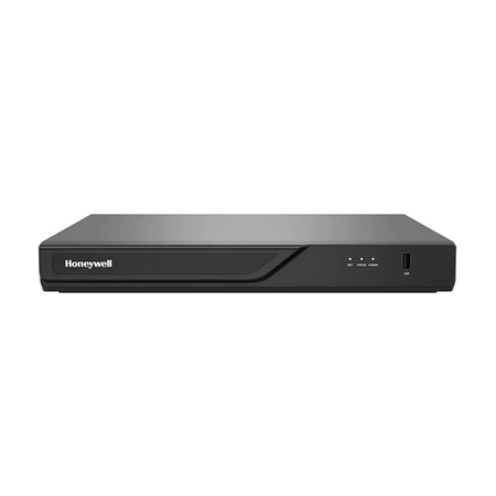 HONEYWELL-169 | NVR IP HONEYWELL Serie 30 de 8 canales 4K/8MP. Codificación de vídeo H.265/H.264/MJPEG. 1 salida de audio. Reproducción sincronizada de hasta 4 canales. Resolución de grabación de hasta 8MP@30IPS. Ancho de banda de 64 Mbps. Salidas de vídeo HDMI (4K) y 1 VGA (1080P) simultáneas. Compatible con cámaras Serie 30 de HONEYWELL. 4 entradas / 1 salida de alarma. Capacidad de 2 HDD SATA (incluye 2 HDD de 8TB). 1 RJ45 Gigabit. 2 puertos USB. 220V CA. 8 puertos PoE+