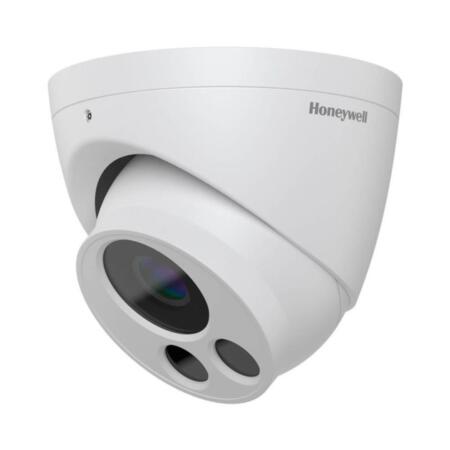 HONEYWELL-200 | Domo fijo IP de HONEYWELL de 5MP con Smart IR 50m, antivandálico apto para exterior. Formatos H.265, H.264, códec inteligente, MJPEG. Triple stream. CMOS 1/2,7" de 5MP. Resolución digital de 5MP@25/30IPS. Filtro mecánico. 0,03 lux. Óptica fija de 2,8 mm (103°). OSD, AGC, HLC, WDR 120dB, 3D RRD, videosensor, máscaras de privacidad, zona ROI fija. Ranura MicroSD. Onvif. IP66, IK10. 12V CC. PoE.