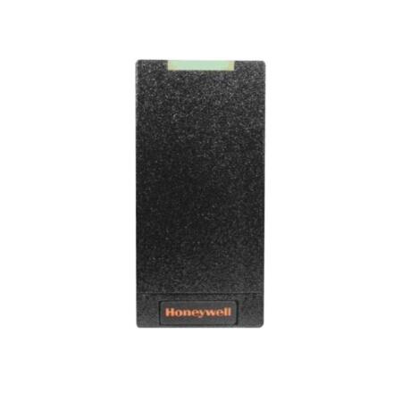 HONEYWELL-211 | Lector OmniClass 2.0 multitecnología de montaje en mainel, marco negro, pigtail de 45 cm. Adecuado para instalaciones en el marco de la puerta o cualquier superficie plana. Compatible con varios estándares ISO. Admite tarjetas 125kHz HID Prox, AWID y EM4102. Intercambio de datos cifrados. Zumbador integrado compatible con ADA. Salida Wiegand. Salida de támper óptico. Entrada de cable hold. Grado de protección IP55