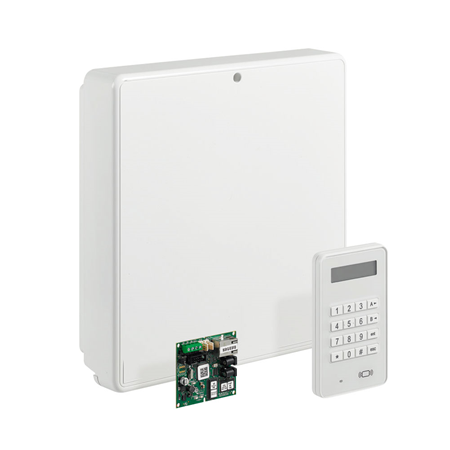 HONEYWELL-251 | Kit Galaxy Flex 20 de Honeywell compuesto por:. 1x Central de Galaxy Flex v3 de 12 a 20 zonas HONEYWELL-33 (C005-L-E1). 1x Teclado alfanumérico HONEYWELL-6 (CP050-00-01). 1x Módulo de comunicación IP HONEYWELL-62 (A083-00-10)