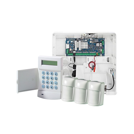 HONEYWELL-317 | Kit HONEYWELL compuesto por:. 1x HONEYWELL-30 (C005-L-E1) Central Galaxy Flex V3 12 zonas ampliable hasta 20, caja mediana, Grado 2. 1x HONEYWELL-5 (CP037-01): Teclado LCD alfanumérico de 2 líneas de 16 caracteresde, Grado 3. 3x HONEYWELL-112 (IS312): Detector PIR antimascotas, Grado 2