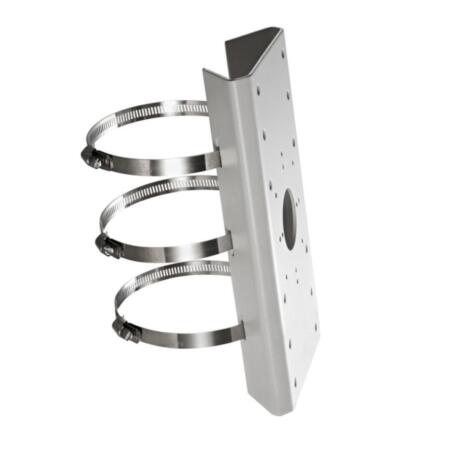 HYU-214N | Column clamp bracket for HYUNDAI dome cameras. Aluminum. For post diameters of 67 ~ 127mm. 10 kg load capacity.