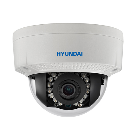 HYU-233 | IP fixed domes with IR illumination of 30 m, for outdoors, 2MP. H.264/MJPEG. 1/2.8" CMOS. Dual stream . Mechanical filter. 0.028 lux. 2.8 mm fixed lens (106º). OSD, 3D-NR, BLC, digital WDR, ROI. Intelligent function (IVS). MicroSD//SDHC/SDXC. IP66. 12V DC. PoE.