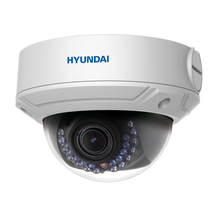 HYU-241 | IP fixed vandal dome with IR illumination of 30 meters, for outdoors, 2MP. H.264/MJPEG. 1/3" CMOS, 2MP. 1080p/1.2MP/720p. Mechanical filter. 0.014 lux. 2.8~12 mm varifocal lens (113º~33.8º). OSD, 3D-NR, BLC, digital WDR, privacy mask, ROI, Intelligent functions (IVS). MicroSD/SDHC/SDXC. IP67, IK10. 3AXIS. 12V DC. PoE