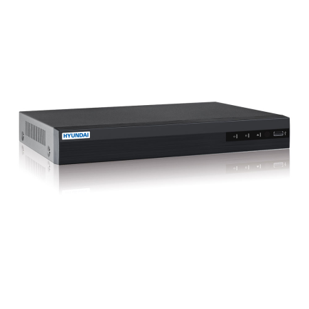 HYU-282 | 16 channel IP NVR. H.265/H.264/H.264+/MPEG4. 16 channel 1080P playback. 8MP display. Recording 8MP, 6MP, 5MP, 4MP, 3MP, 1080P, 720P, 4CIF, etc. Recording up to 160 Mbps. VGA 1080P and HDMI 4K output. 2 way audio. Alarm: 4 in / 1 out. 2 HDD SATA supported. RJ45 Gigabit. Compatible with Onvif, P2P, DDNS. 220V AC. 16 PoE+ ports.