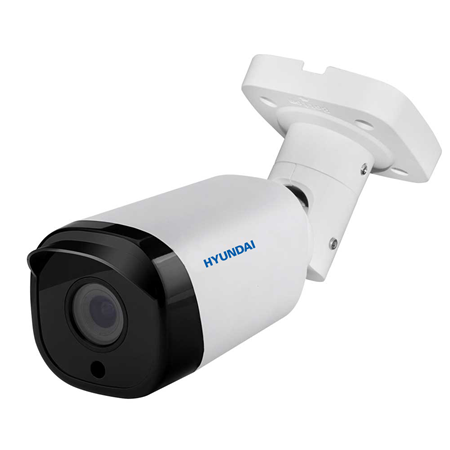 HYU-307N | Telecamera bullet IP HYUNDAI con Smart IR di 40 m per esterno. Formato H.265 + / H.265 / H.264. CMOS 1 / 2,9 ", 5 megapixel. Risoluzione fino a 5MP @ 25 ips. Doppio flusso. Obiettivo motorizzato da 2,8 ~ 12 mm. OSD, AWB, BLC, WDR digitale, 3D-DNR, rilevamento video e umanoide. 1 ingresso audio / 1 uscita. Onvif e SDK. IP67. 12V DC. PoE. Pulsante di reset.