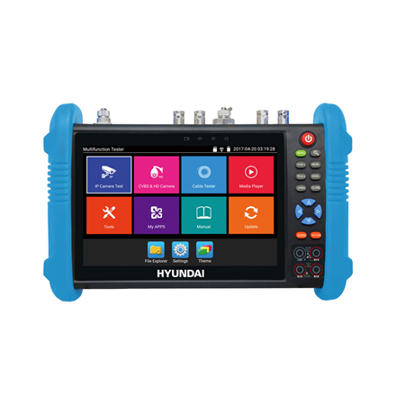 HYU-403N|CCTV multifunction tester 6 in 1 with 7" touchscreen with CVI/TVI support up to 8MP, AHD up to 5MP, SDI and IP H
