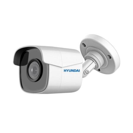 HYU-510 | Cámara bullet 4 en 1 serie LITE con iluminación Smart IR de 20 m para exterior. CMOS de 1MP. Salida 4 en 1 (HDCVI / HDTVI / AHD / 960H). Óptica fija de 2,8 mm (92°). Filtro ICR. IP66. Soporte 3AXIS. 12V CC.