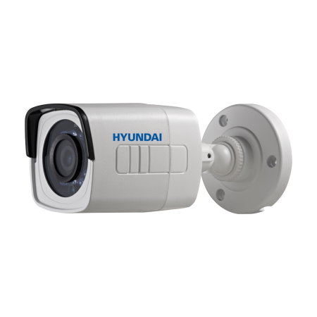 HYU-511 | 4 in 1 bullet camera PRO series with Smart IR of 20 m for outdoors. 2MP CMOS. 4 in 1 output (HDCVI / HDTVI / AHD / 960H). 2,8 mm fixed lens (103°). ICR filter. OSD, ATW/MWB, AGC, BLC, digital WDR. IP66. 3AXIS. 12V DC.